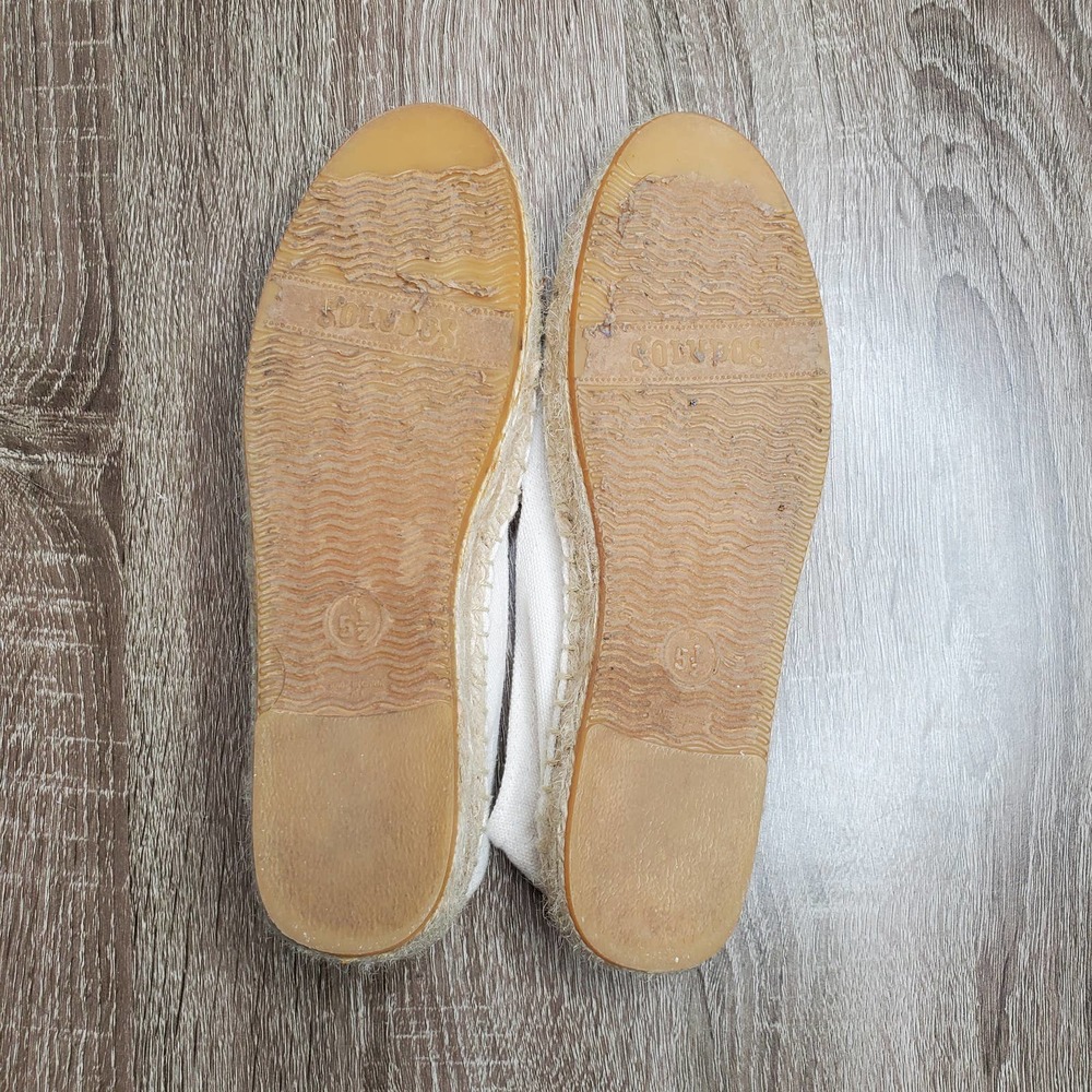 SOLUDOS White Round Toe Slip On Platform Smoker Espadrille Shoes Sz 5.5 - Picture 10 of 10